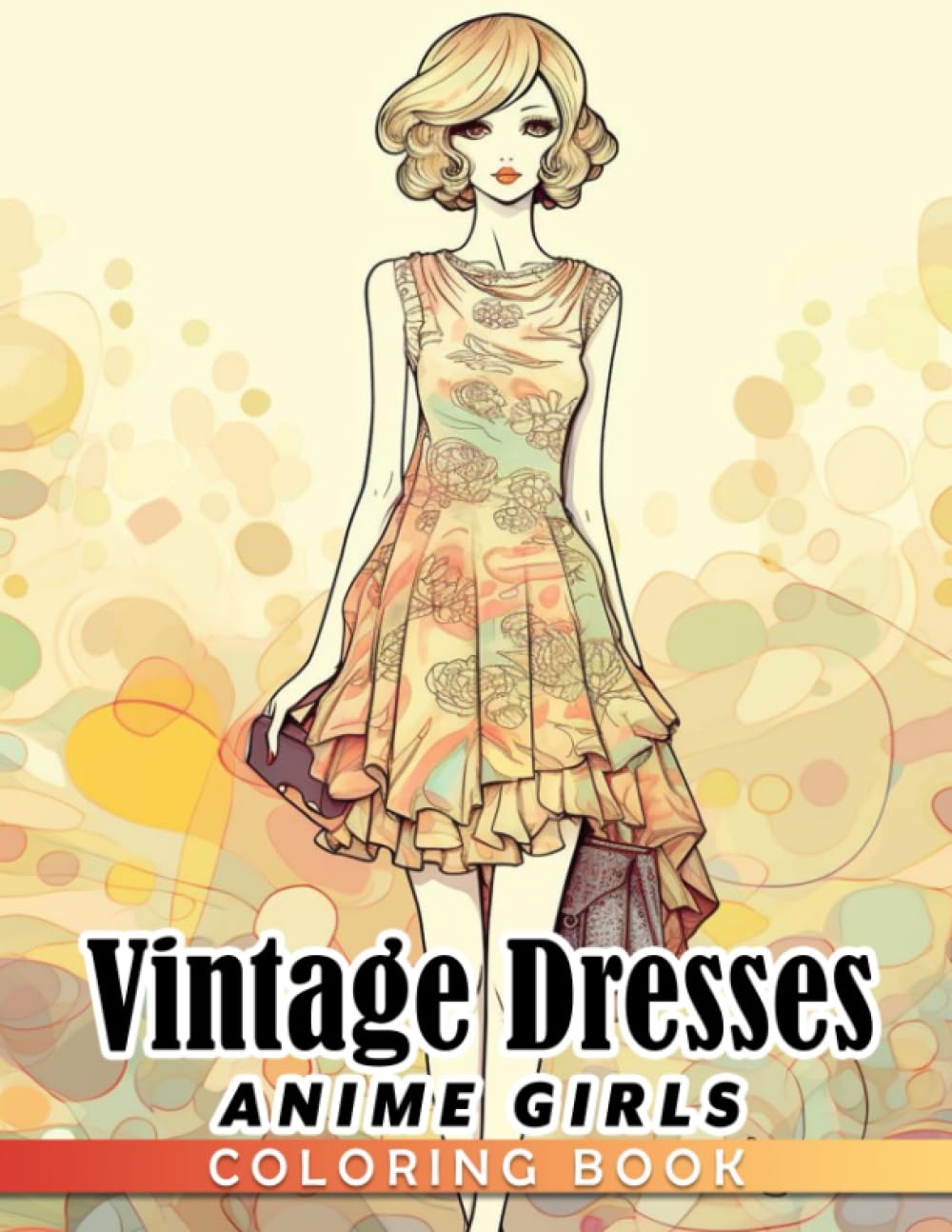 Vintage Dresses Anime Girls Coloring Book: Kawaii and Cute Manga Chibi Girl In Historical British Victorian Era Fashion Coloring Pages For Adults And Kids