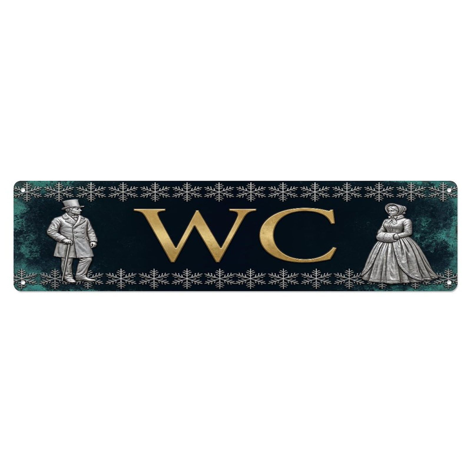 Tgrcjimh Style Metal Tin Sign Vintage Victorian Decor Wc Toilet Classic