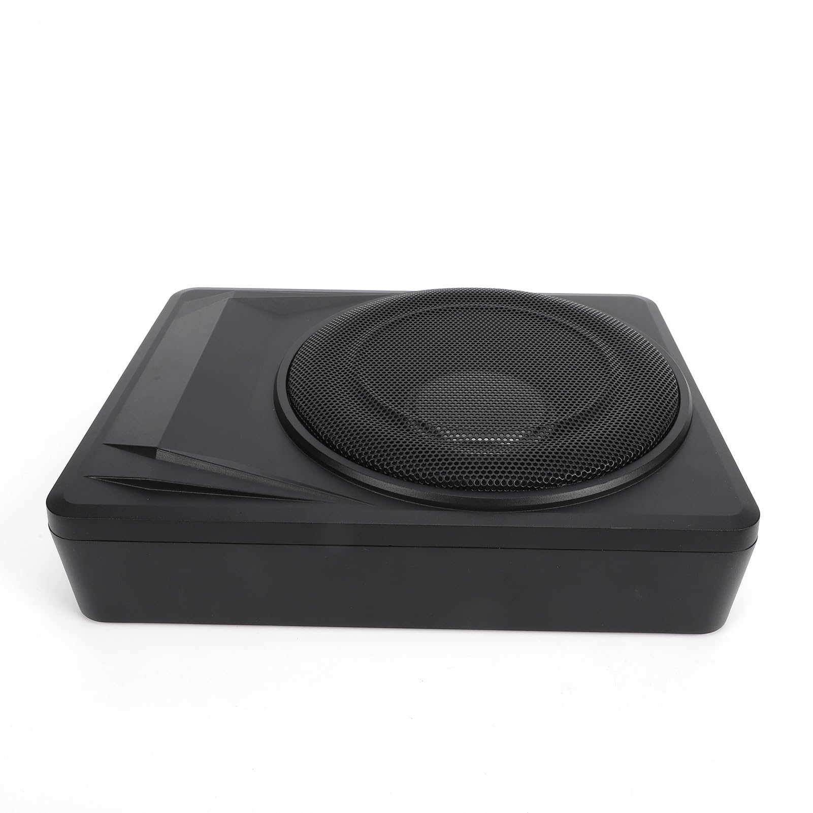 Qqmora Subwoofer Sottile per Auto da 10 Pollici Subwoofer Alimentato Attivo Sotto il Sedile 1200 W di Picco Amplificatore Integrato Custodia in Lega di Alluminio con Kit di
