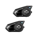 30K Motorcycle Bluetooth Headset Mesh Communication System with HD Speakers, Dual Pack
