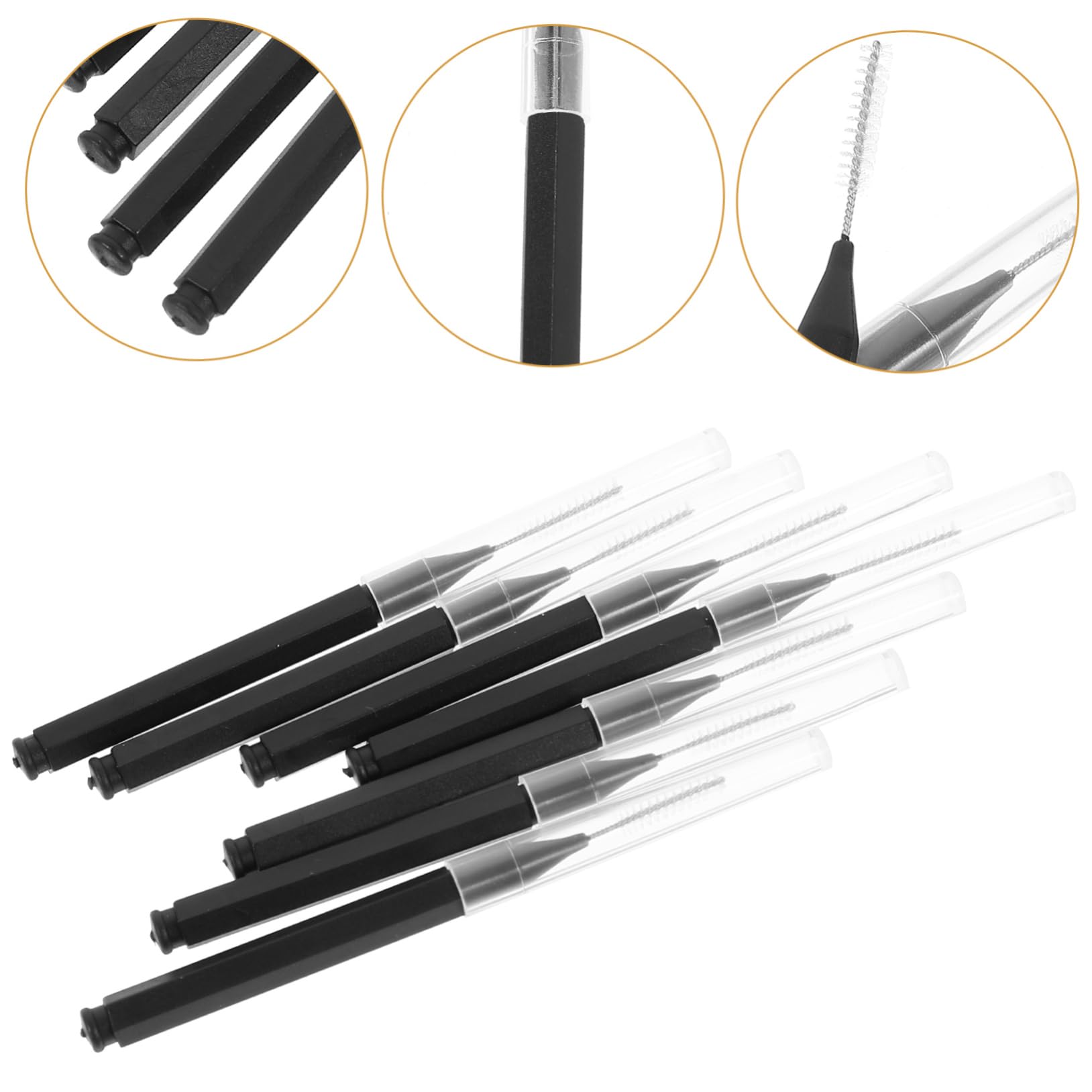 Healeved 400pezzi Eyebrow Brushes e Eyelash Brushes Spazzole Portatili Per Lamination Strumenti Di Bellezza Per Sopracciglia e Ciglia Comodi e Compatti