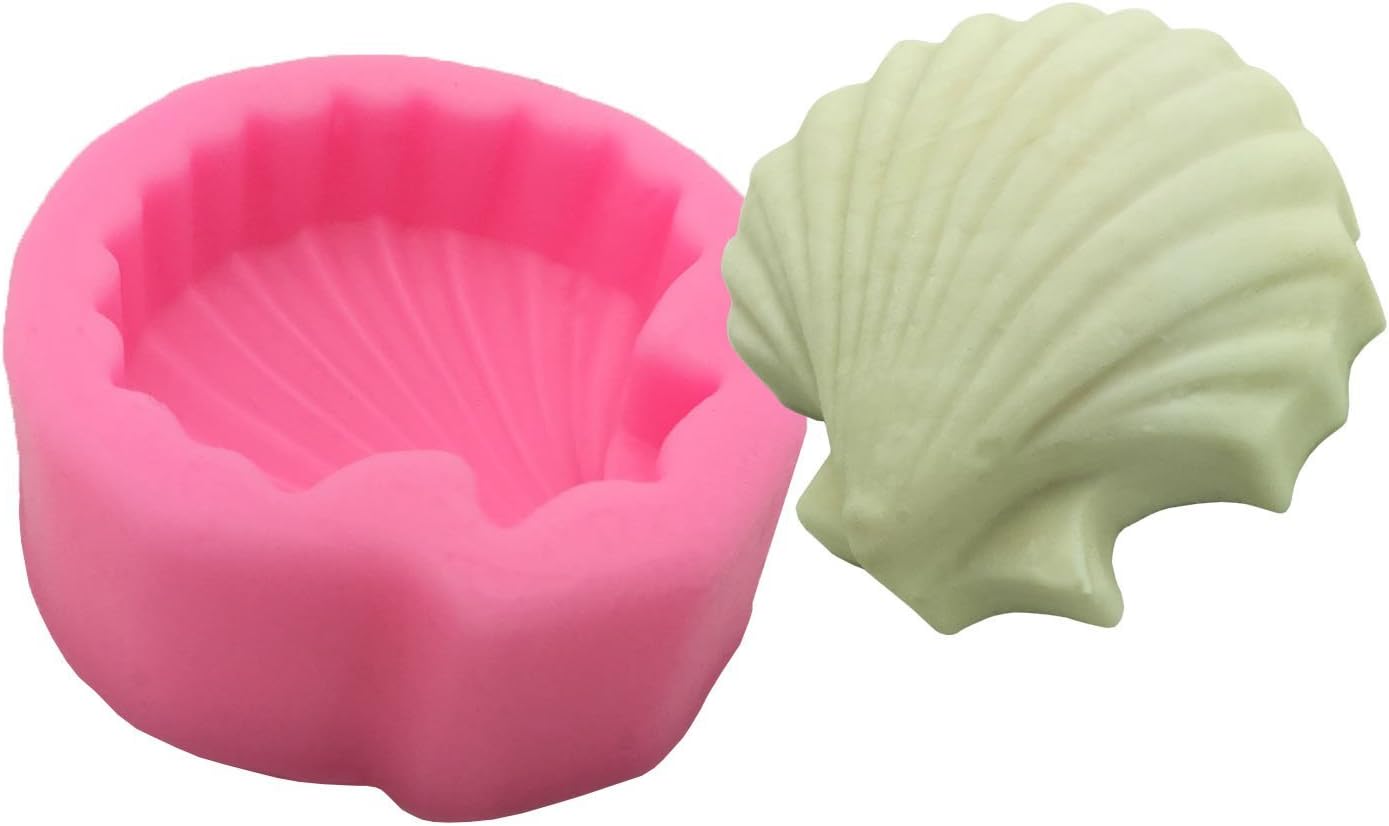 Okallo Products Large Silicone Sea Shell Mold - Perfect for Candy, Cakes, Cup Cakes, and SeaShell Soap