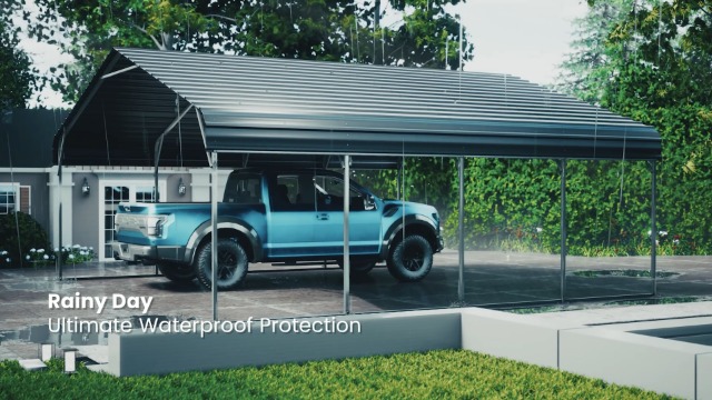 Amazon.com: GREEN PARTY 20 x 20 ft Metal Carport Kits with