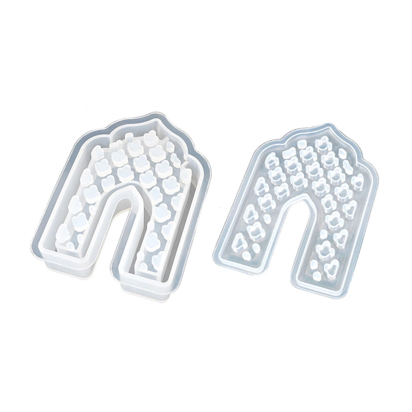 Tsophreniq House Shape Silicone Stand Molds for Epoxy Resin Holder Tealight Holder Home Decoration Silicone Molds House