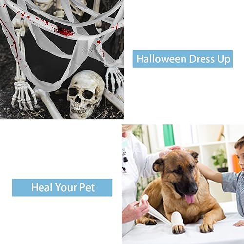 Miniatura 6 de Paquete de 24 rollos de vendaje de gasa para vestir todo tipo de heridas individualmente, 3 pulgadas x 4.1 yardas, envoltura de gasa elástica