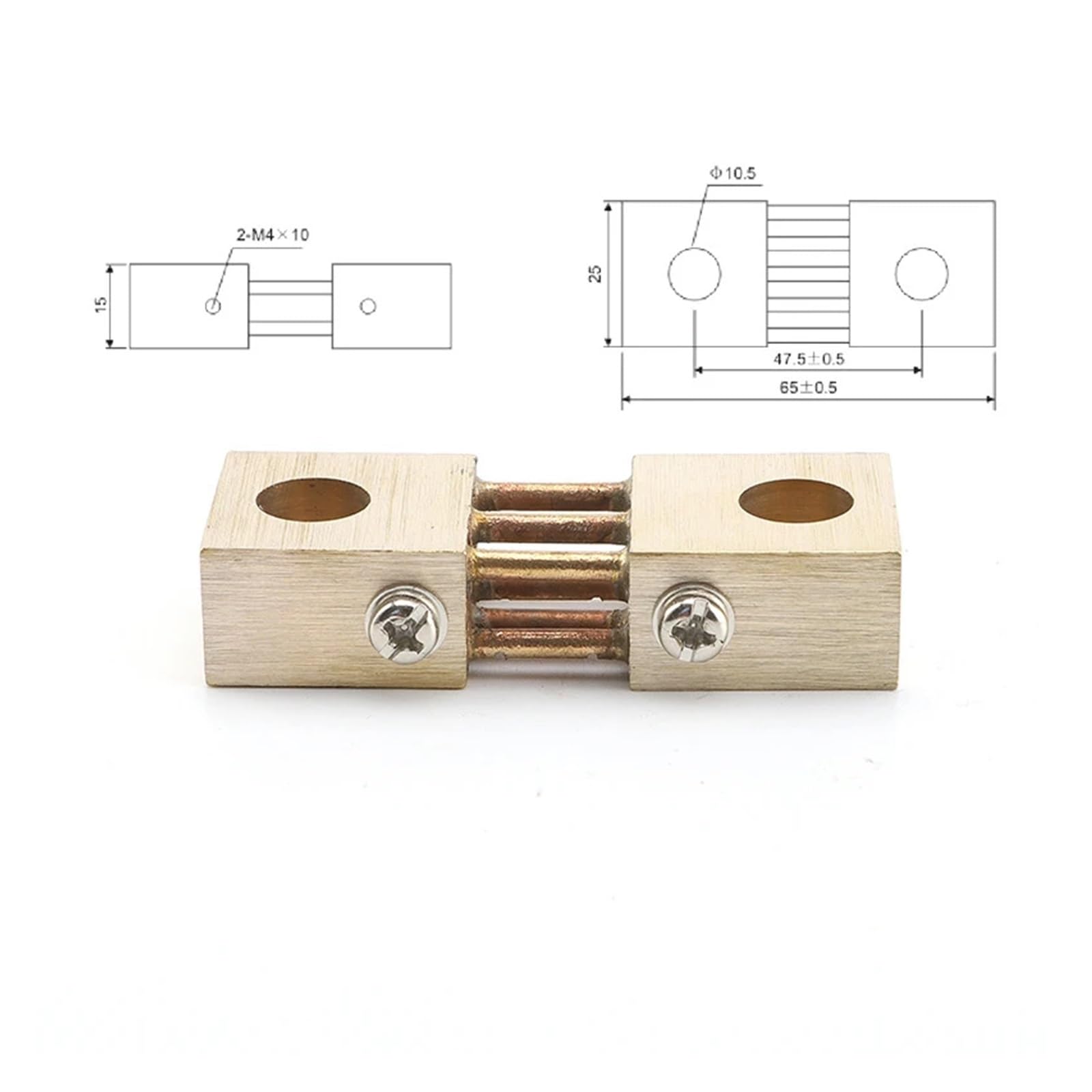 CHBMSS 2pcs External Shunt 500A/75mV Current Meter Shunt Resistor for Digital Ammeter Voltmeter Wattmeter