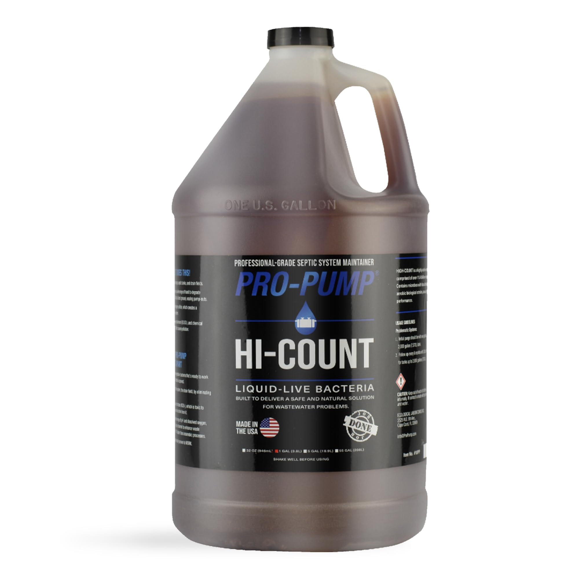 HI-COUNT Líquido de mantenimiento de tanque séptico de grado profesional, 1 galón