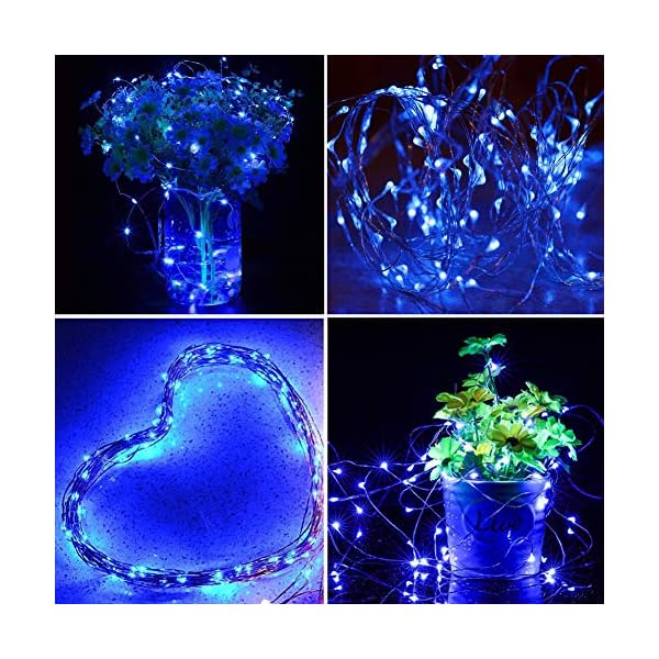 Twinkle star 2 set christmas fairy lights battery operated, 33ft 100 led string lights remote control timer twinkle string lights 8 modes firefly lights for garden party indoor decor - image 4
