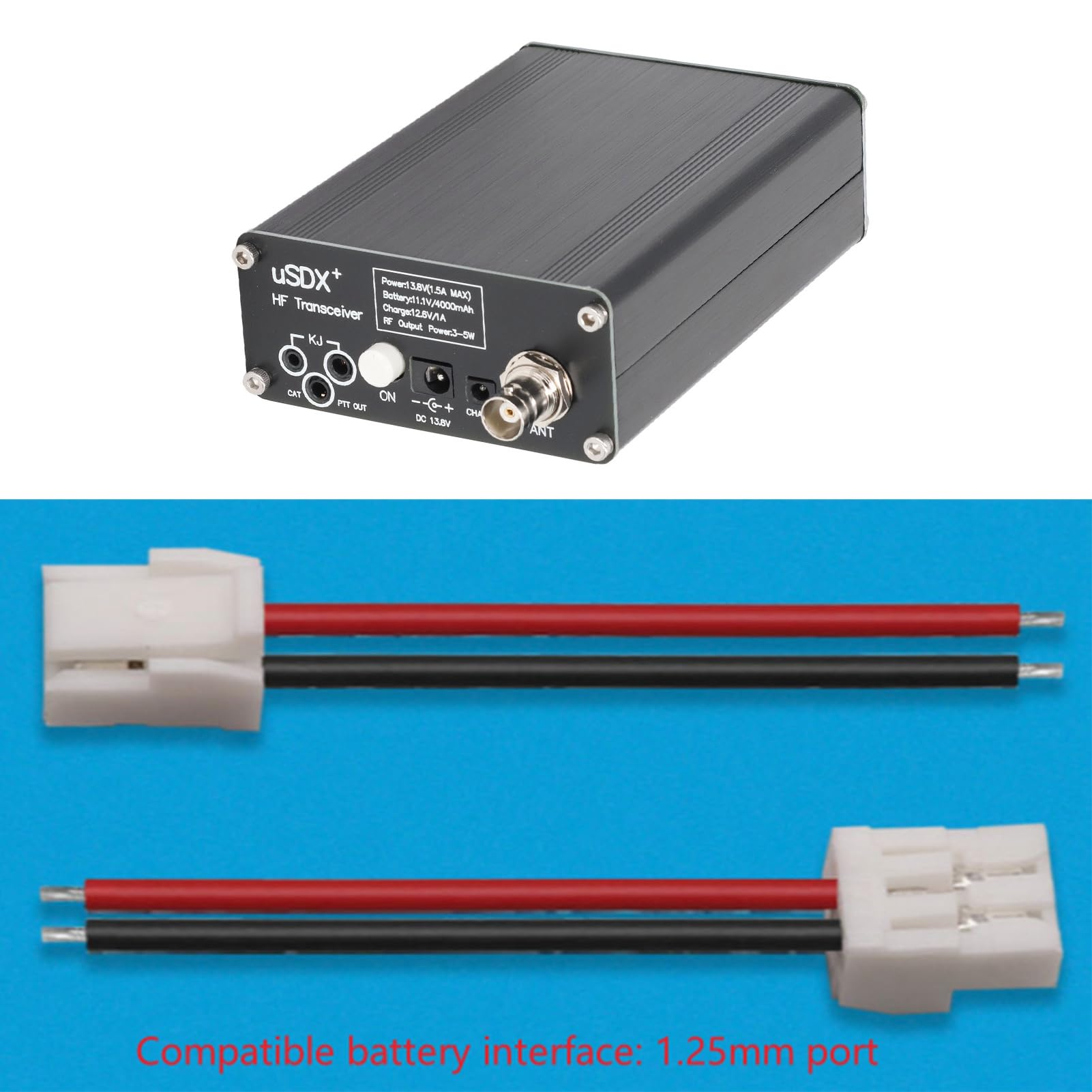 Ricetrasmettitore Radio Ricetrasmettitore Elettronica per veicoli Elettronica per auto Radio a 8 Bande Ricetrasmettitore LCD SDR Full Mode HF SSB QRP con Connettore Antenna BNC per Distanza di