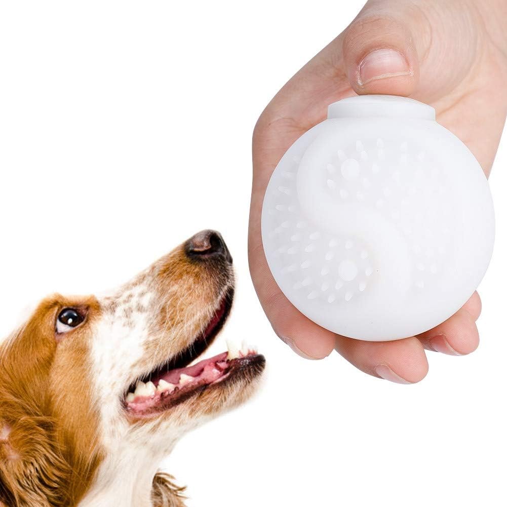 犬用噛むおもちゃ Dewin 歯磨き 光るボール 耐噛みトレーニングのおもちゃ インタラクティブおもちゃ ラバー