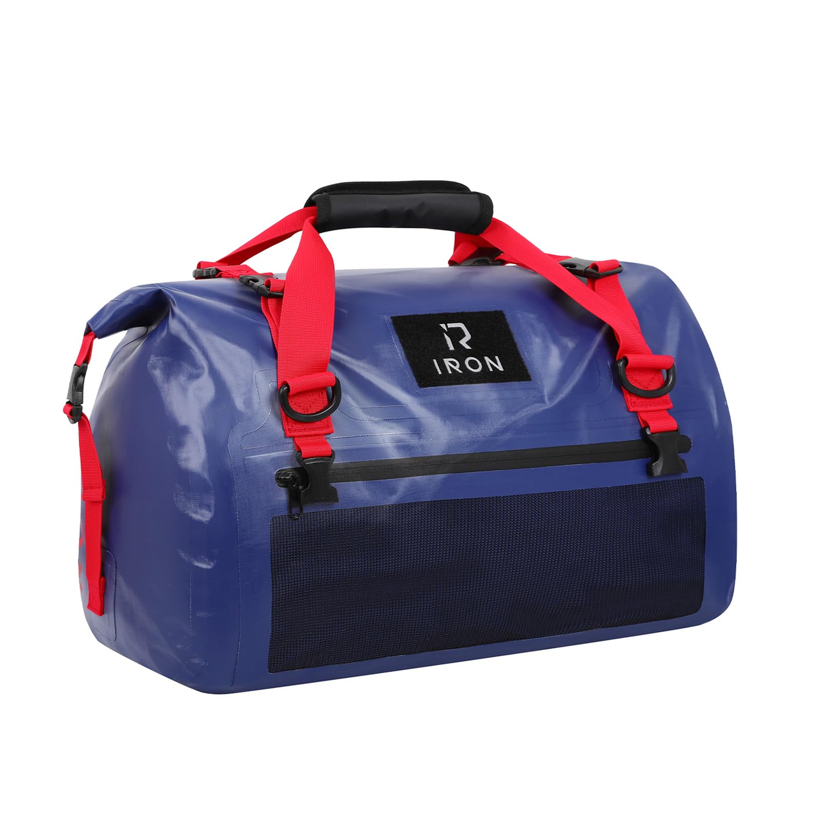 IRON JIA'S wasserdichte Motorrad-Hecktasche mit Rolltop | Wasserdichte Schweißnähte, MOLLE-Punkte, Reflektoren, 4 Befestigungsriemen und abnehmbare gepolsterte Schultergurte