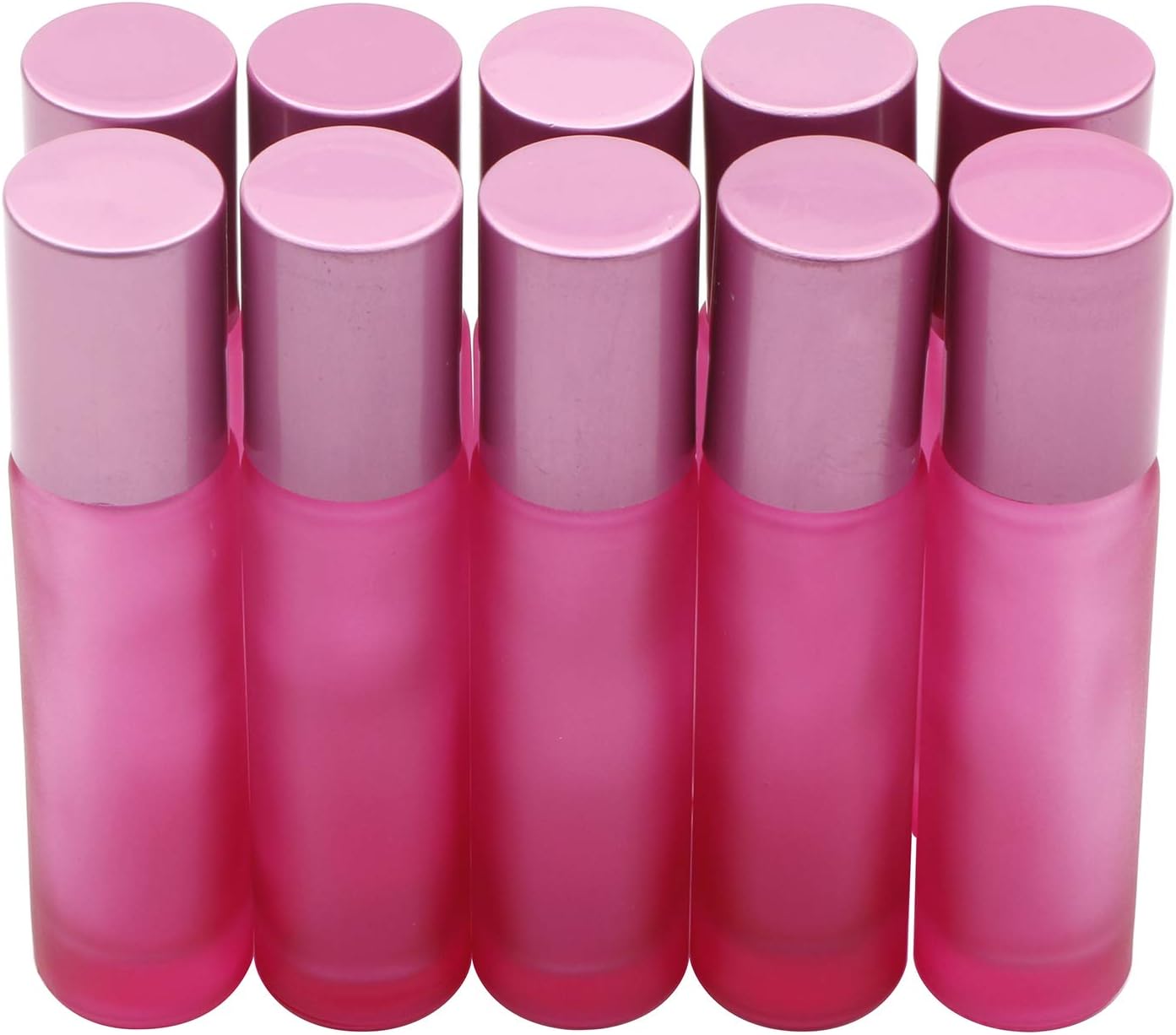 Kesell 10 Pack 10ml Refillable Frosted Glass Roller