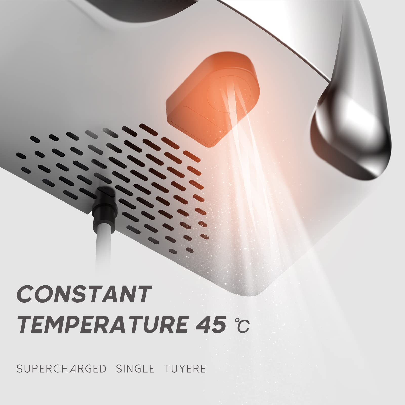 Secador de mano de acero inoxidable automático comercial eléctrico secador de mano montado en la pared para baño cocina, secado rápido de 1800 W en 10 segundos (plata)