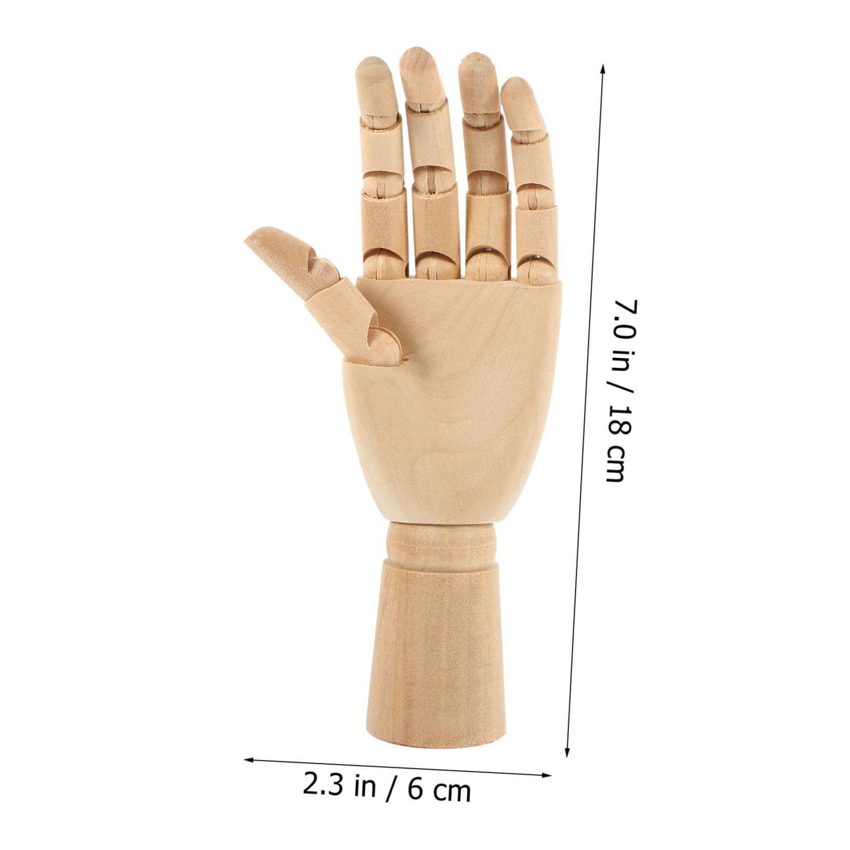 Levemolo Sturdy Wood Hand Model Drawing Mannequin for Art Hand Model Movable Jointed