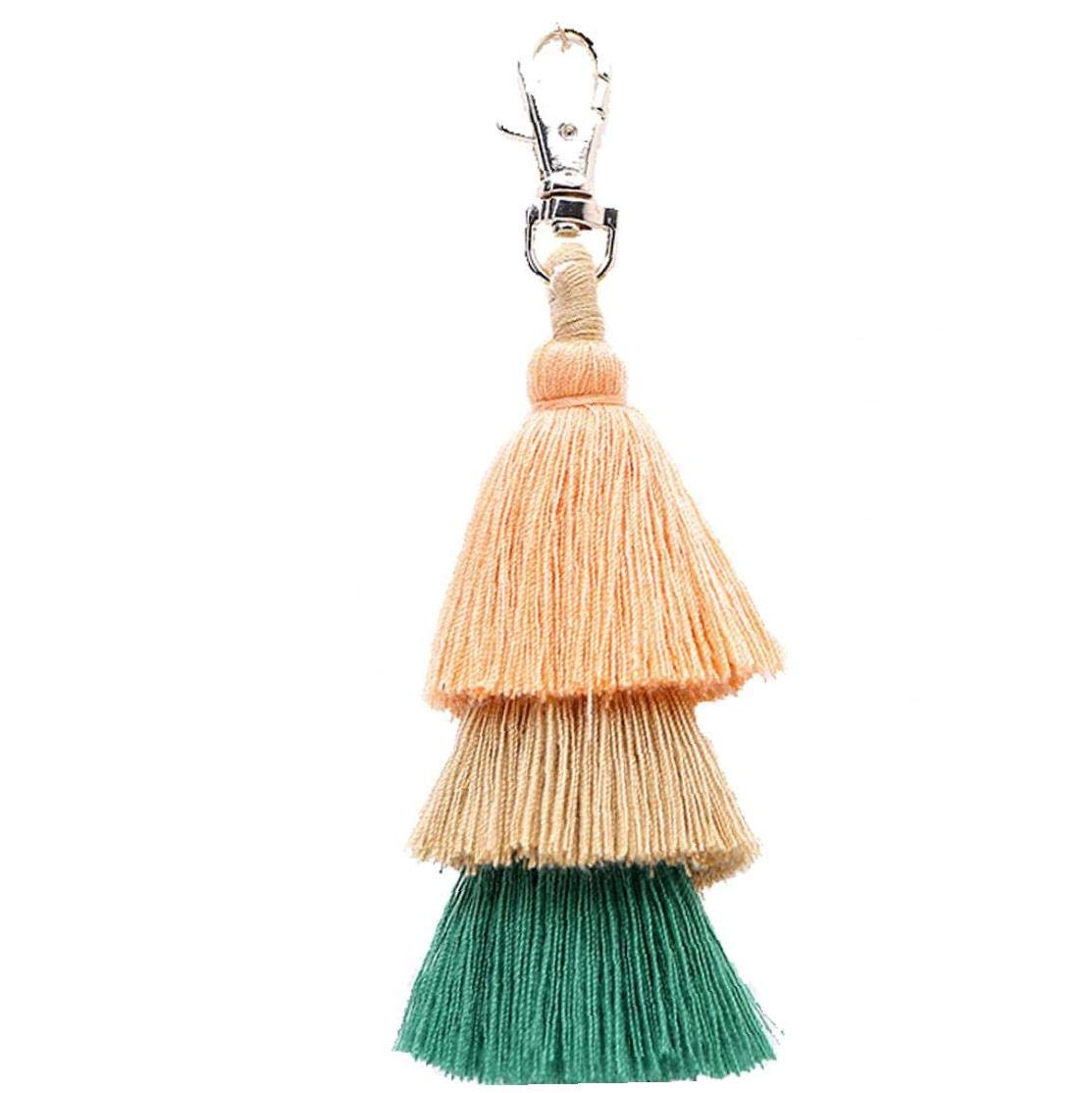 Hotaden Pom Pom Tassel Keychain Bag Charm Key Chain Handbags Pendant Purse Accessories