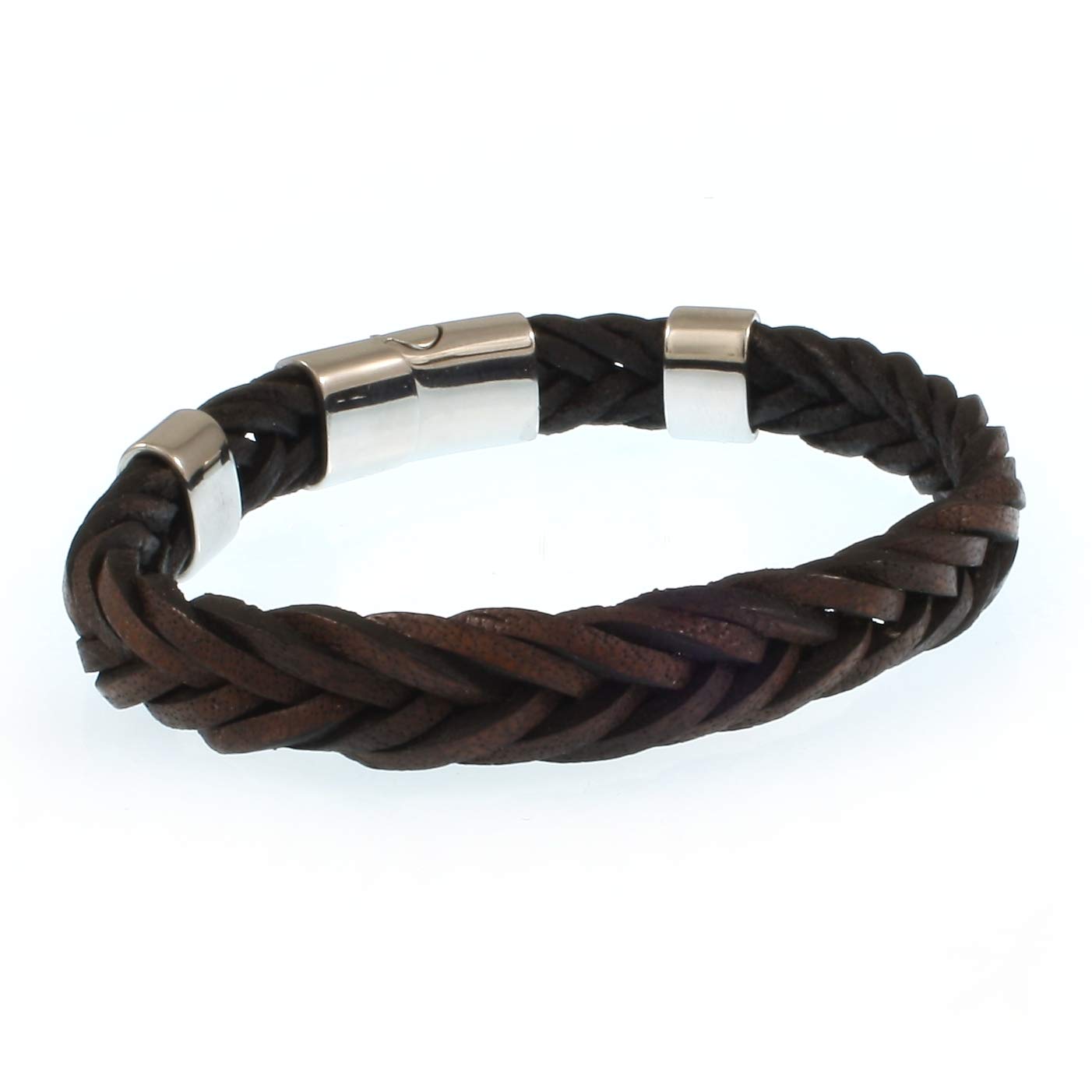 Echt Leder-Armband Groove F10 Dunkelbraun Herren Männer