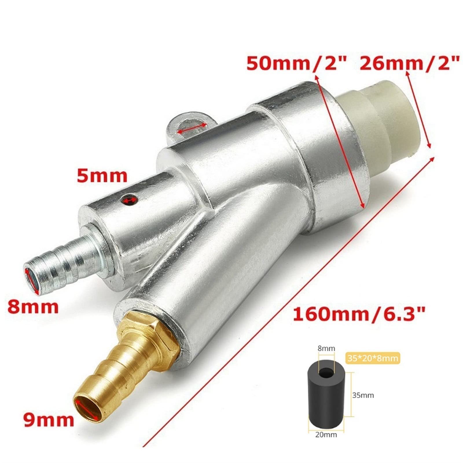 Amazon | サンドブラスターガンキット、 6/8mm 炭化ホウ素ノズル付き