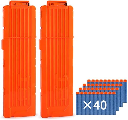 Miniatura 8 de Paquete de recambio de 100 dardos + 2 clips de recarga rápida de 18 dardos y paquete de repuesto de 40 dardos para Nerf N-Strike Elite Series
