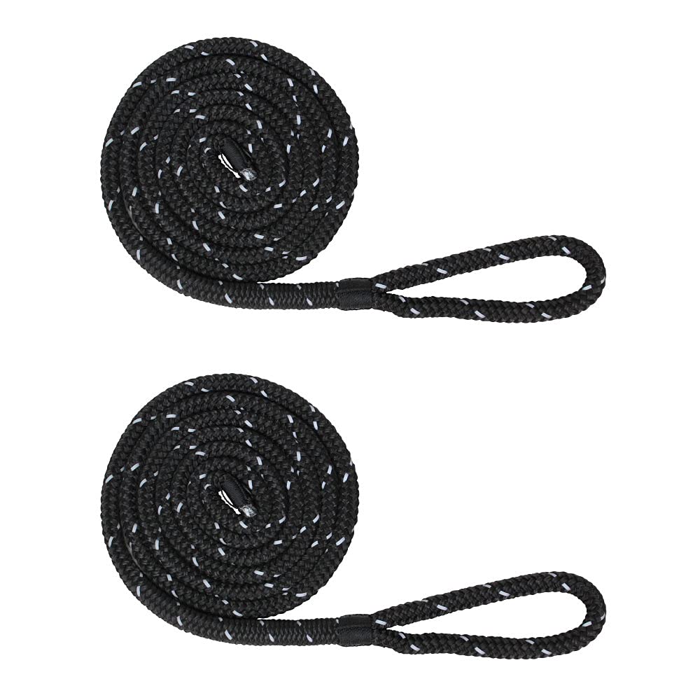 Extreme Max 3006.2603 BoatTector Premium Double Braid Nylon Fender Line Value 2-Pack - 3/8