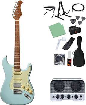 Amazon | Bacchus BST-2-RSM/M エレキギター初心者14点セット