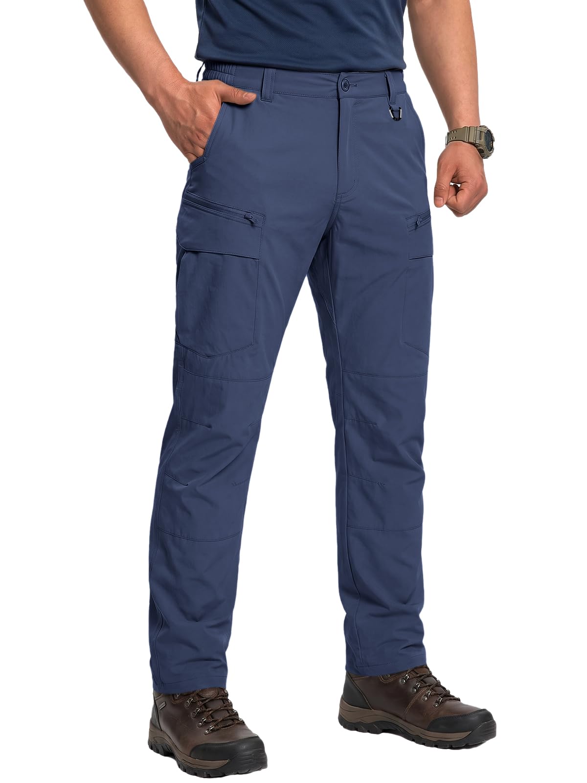 Runcati Herren Outdoor Wanderhose Wasserabweisend Cargo Hose