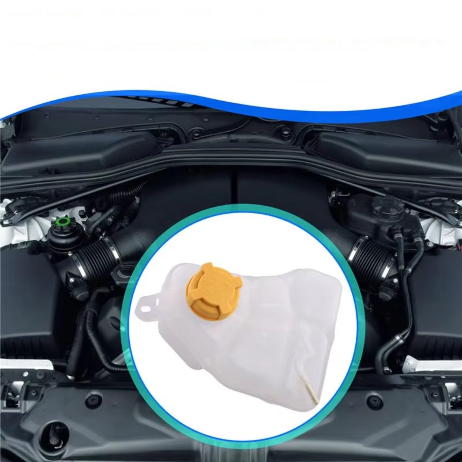 Depósito Radiador Compatible Con Ford Para EcoSport 2004-2012 Tanque De Expansión Agua Del Depósito Refrigerante Motor Coche Cubierta 2S658K218BB 2S652K218AC