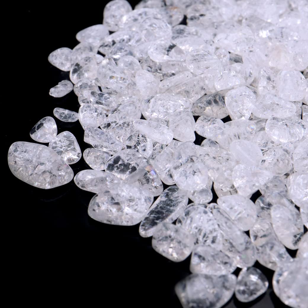 Amazon.co.jp: 爆裂水晶 さざれ 中粒 100g ホワイト 白色 クラック水晶
