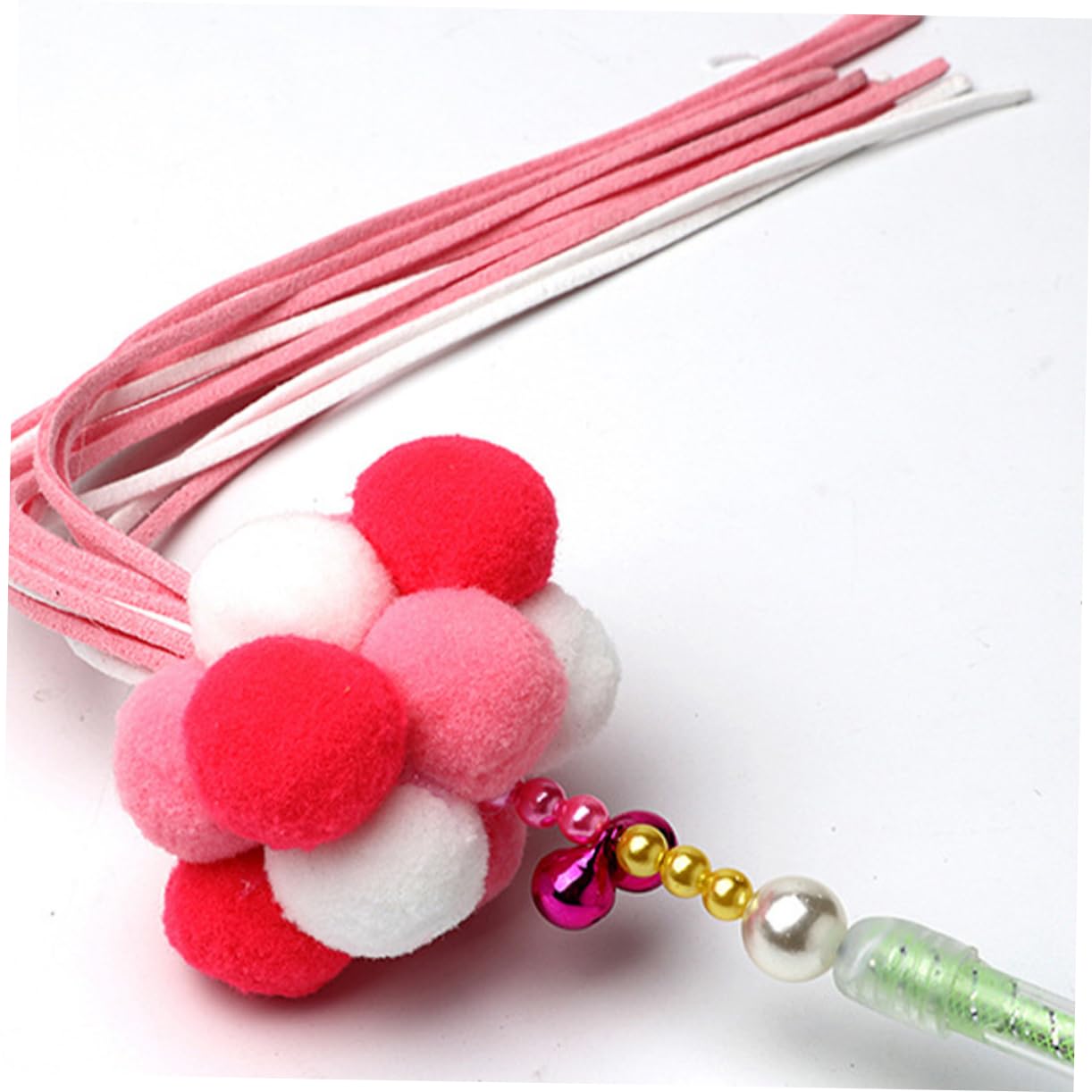 DOITOOL 6 Piezas Mascota Juguetes de Palo Teaser Varita Teaser Gato Juguete Gatito Juguetes para Gatos Juguete de burlas para Gatos Varita de Juguete para Gatos Hada Teaser de Gato pompón
