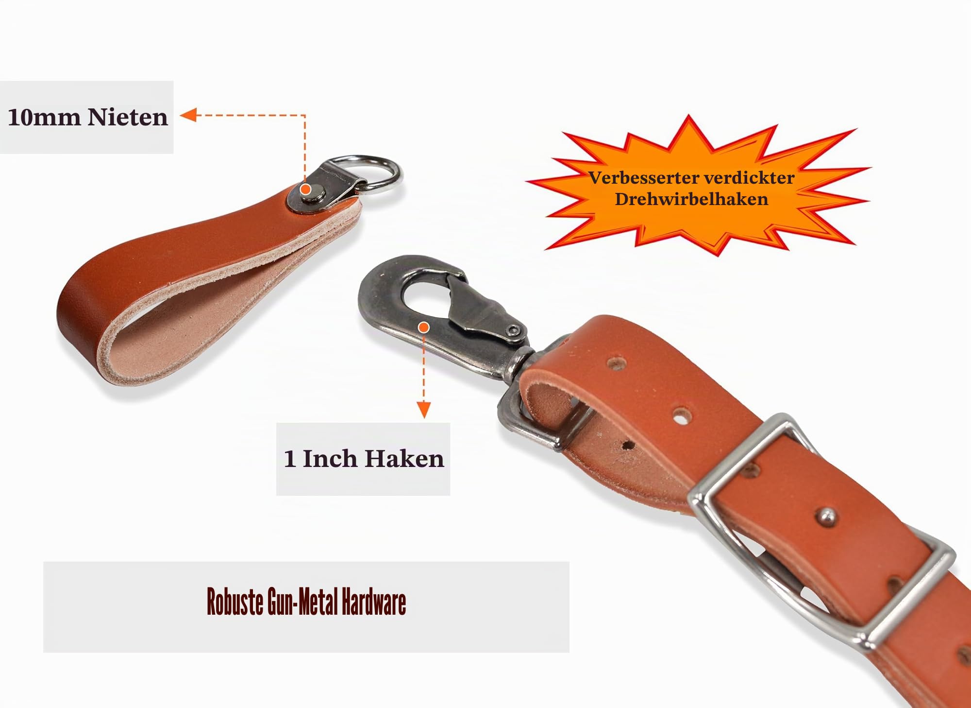 WELKINLAND Leder-Werkzeuggürtel-Hosenträger für einen Schreiner-Werkzeuggürtel, Konstruktions-Hosenträger für einen Leder-Werkzeuggürtel, Werkzeuggürtel für Männer, Tischler, Werkzeuggürtel,