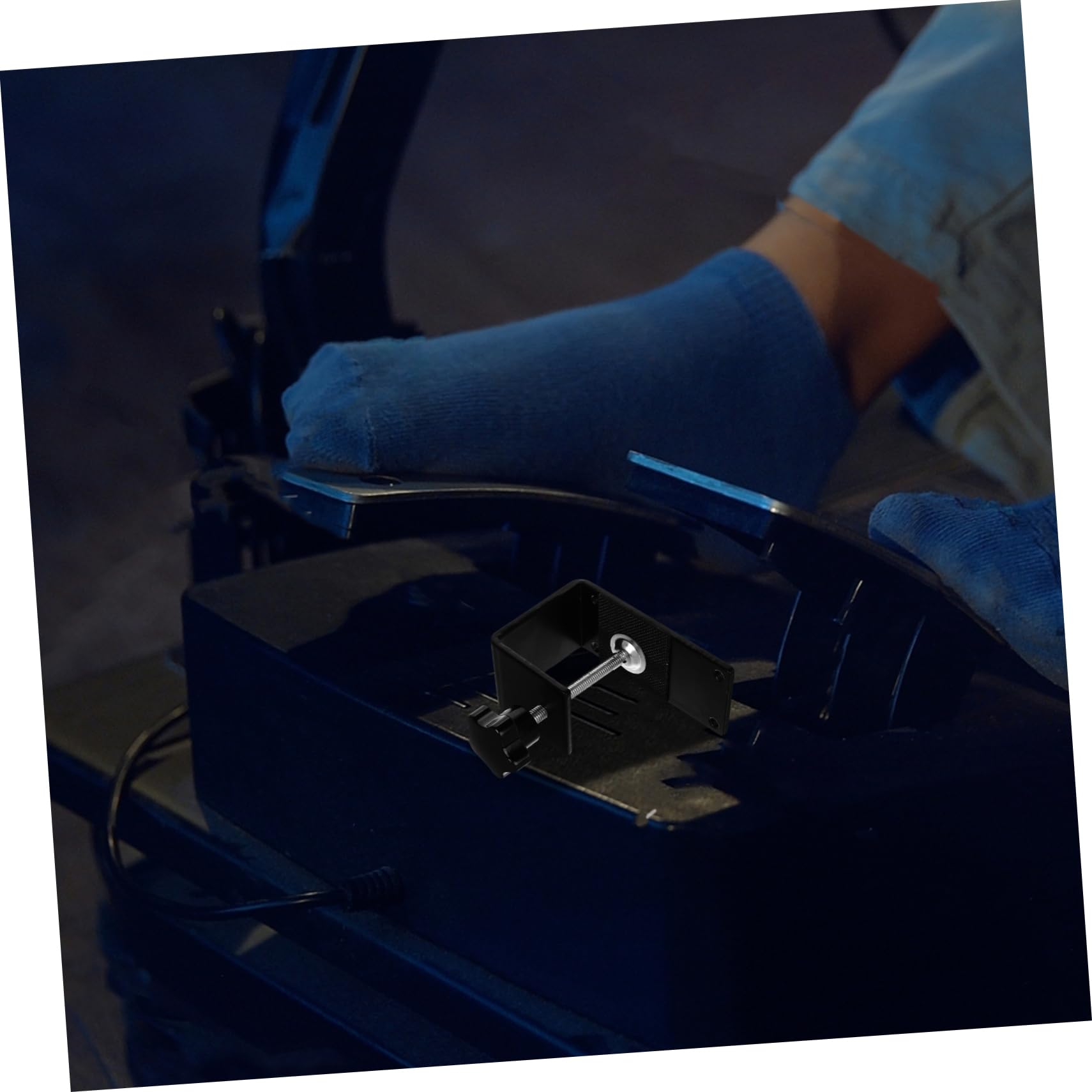 Schalthebelständer aus Eisen Schwarz mit Tragbarem Design und USB Linear Simulation Verstellbare Halterungsaustausch für Rennspiel Handbremse Kompatibel mit PC und Ps Gaming