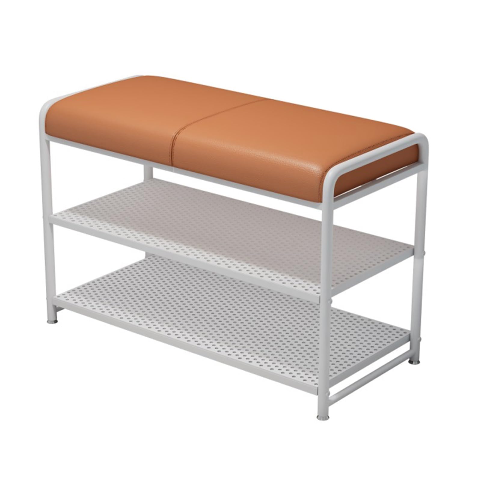 KLGFBDC Entryway Bench with Shoe Storage - Cushioned Seat and 3-Tier Shoe Rack Organizer for Hallway or Living Room