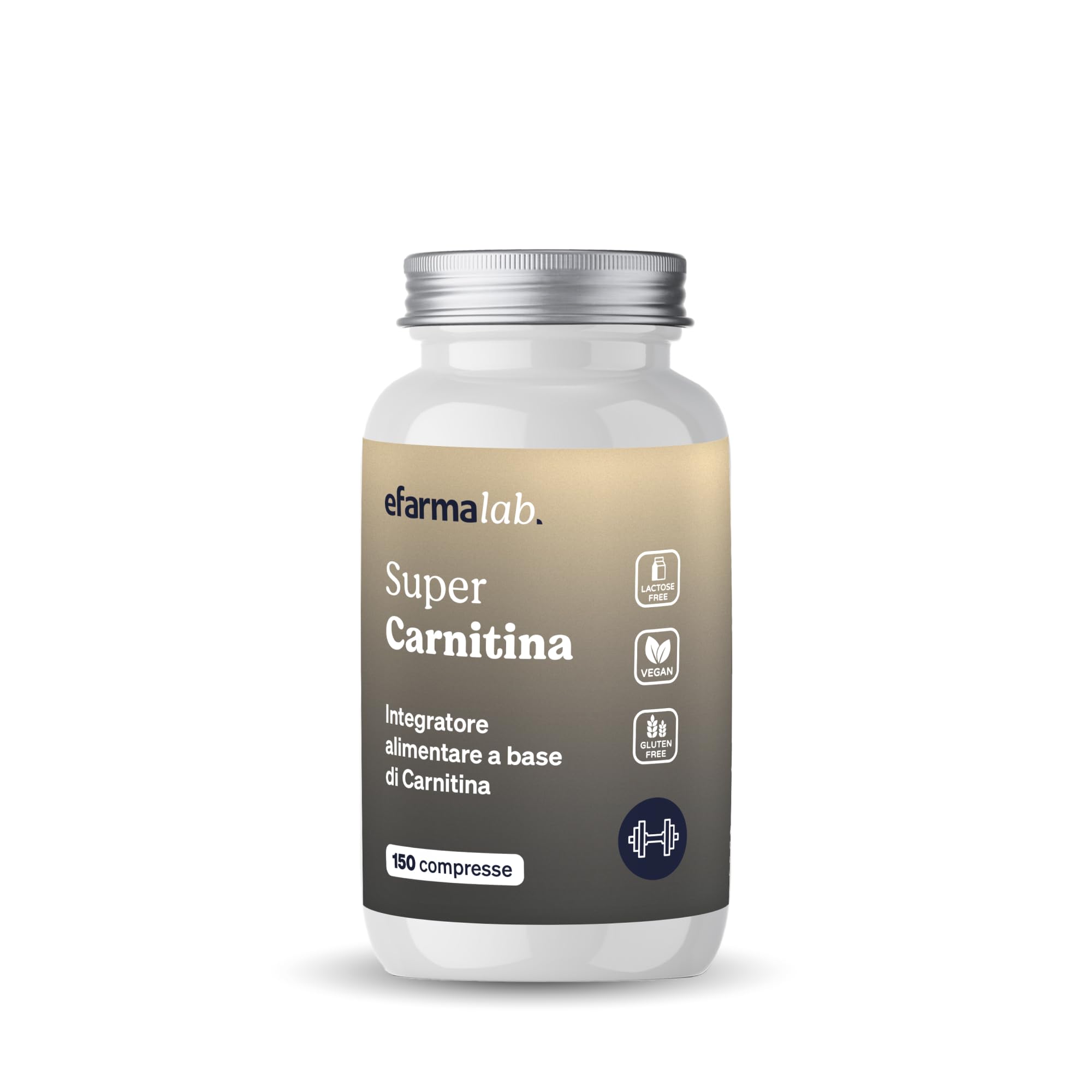 eFarmaLab Super Carnitina Integratore di L-Carnitina Tartrato | Metabolismo dei Grassi ed Energia | Supporto Sportivo | 150 Compresse eFarmaLab Super Carnitina Integratore di L-Carnitina Tartrato | Metabolismo dei Grassi ed Energia | Supporto Sportivo | 150 Compresse
