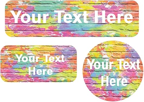 Miniatura 1 de Etiquetas de nombre impermeables personalizadas. Prensa y pega el nombre personalizado en las etiquetas de la ropa. Paquete de etiquetas combinadas