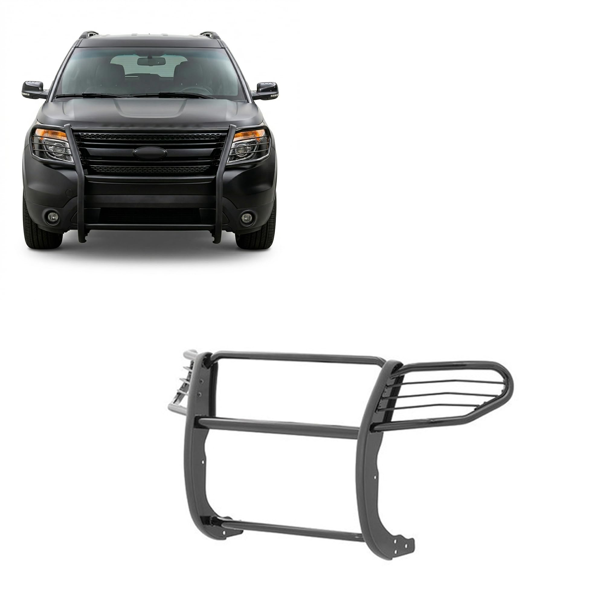 Amazon.com: Black Horse Grille brush Bumper Guard Modular Black