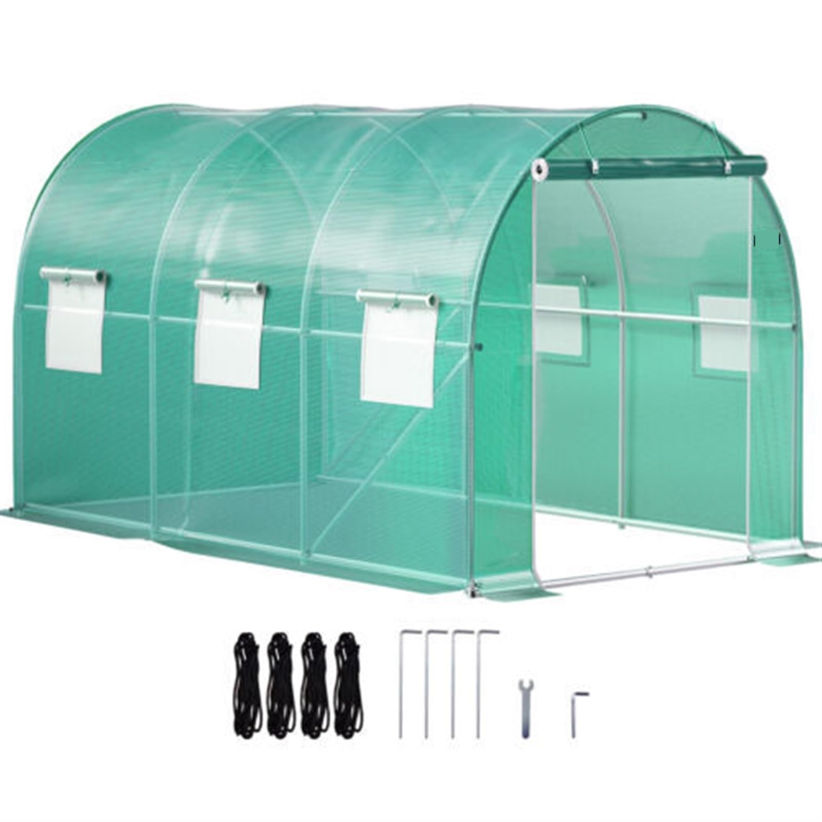 Serre tunnel de jardin de 12x7x7 pi pour cultiver ses propres légumes bio en famille