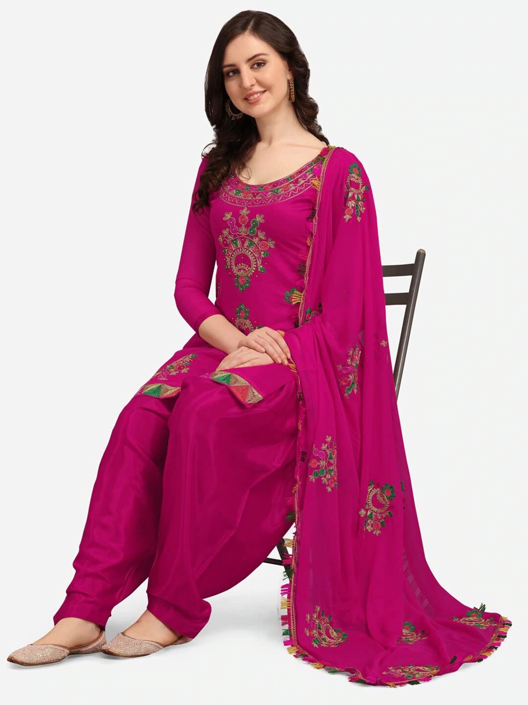 Salwar Kameez Anzug-Set für Damen, bereit zu tragen, Übergröße, indisches Punjabi-Kleid für Patiala, Partykleidung für Frauen