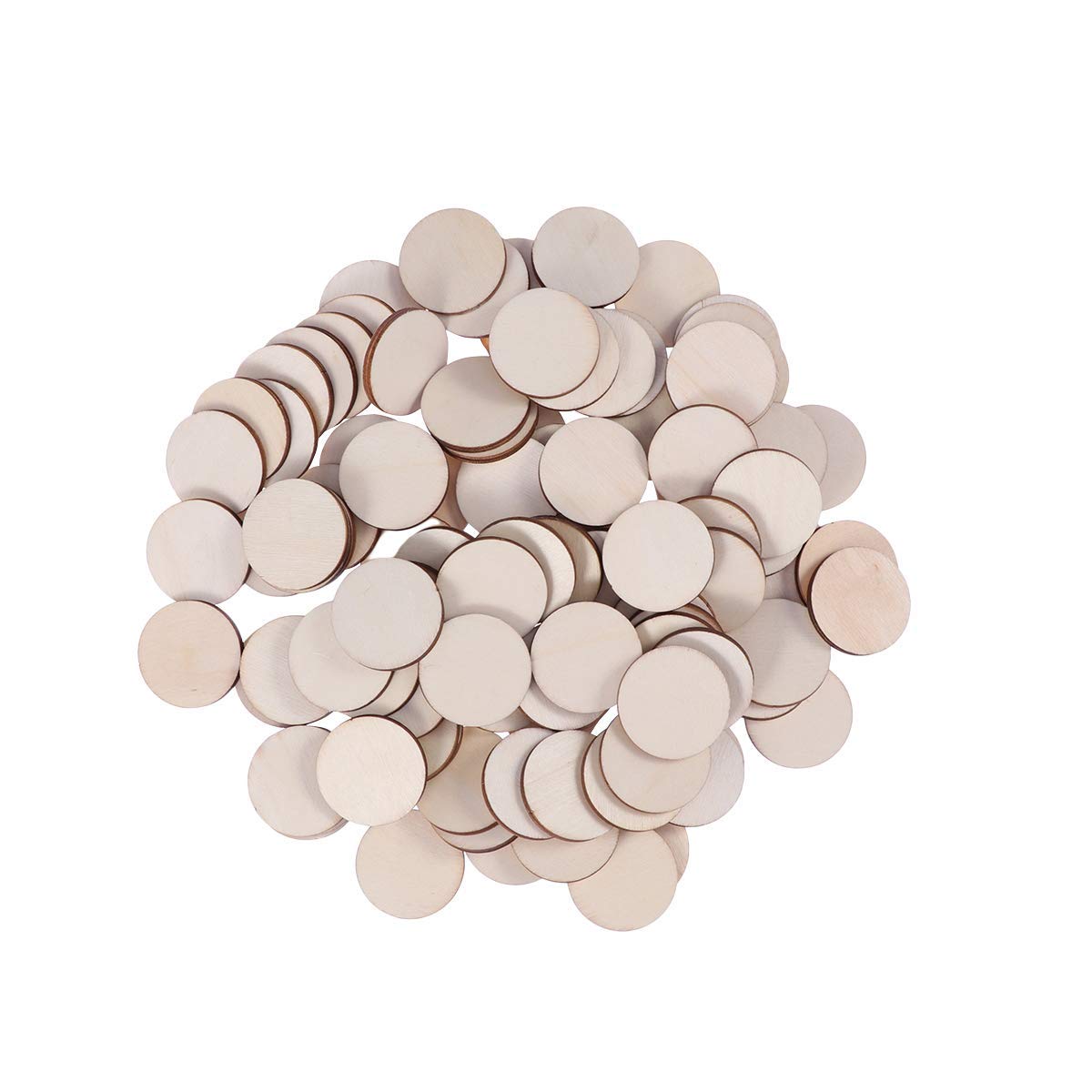 WINOMO 100 discos de madera para manualidades, bodas, centros de mesa