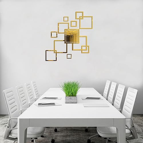 Miniatura 5 de Reloj de pared 3D DIY para decoración de sala de estar, moderno, silencioso, sin tictac, gran creatividad, sin marco, relojes de pared acrílicos con