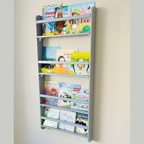 Miniatura 2 de Estantería Montessori para niños montada en la pared, exhibición de libros de 4 niveles para dormitorio infantil, estantería de muebles de