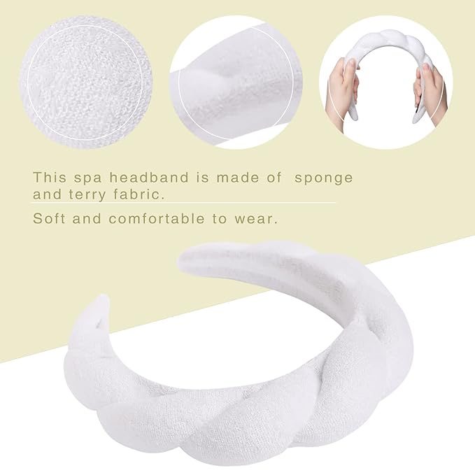 These headbands are perfect for keeping your hair away from your face during various beauty rituals. Whether you're applying makeup, washing your face, or enjoying a relaxing spa treatment, these headbands will help keep your hair neatly tucked away, preventing any interference with your skincare routine. 