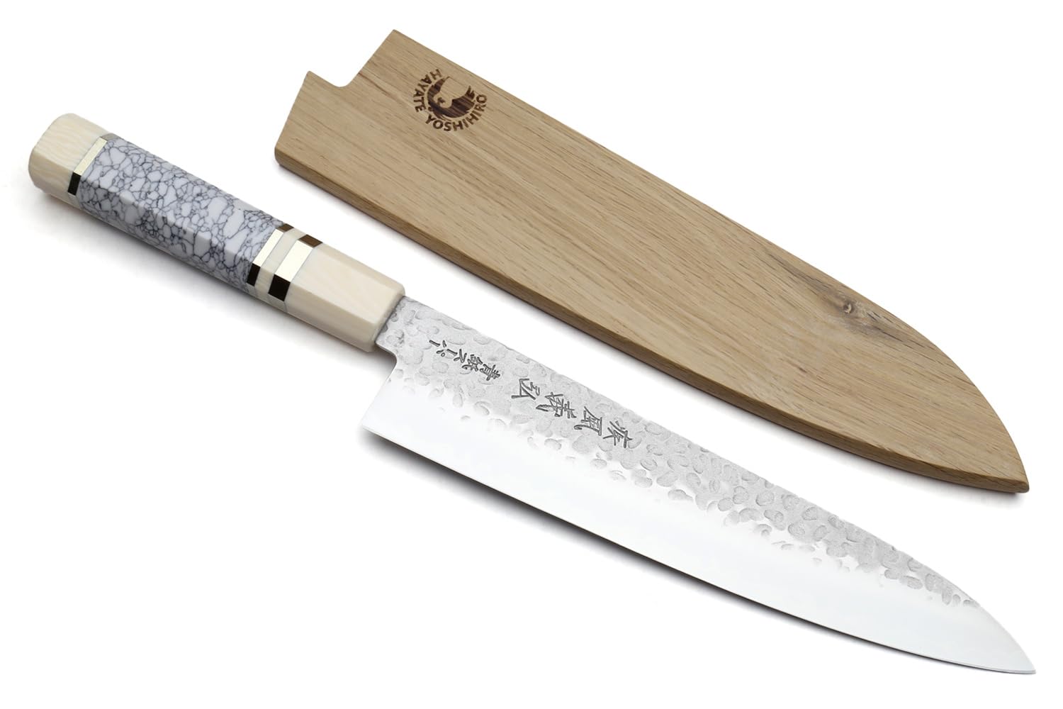 Amazon.com: Yoshihiro Super Blue Steel Stainless Clad Hammered