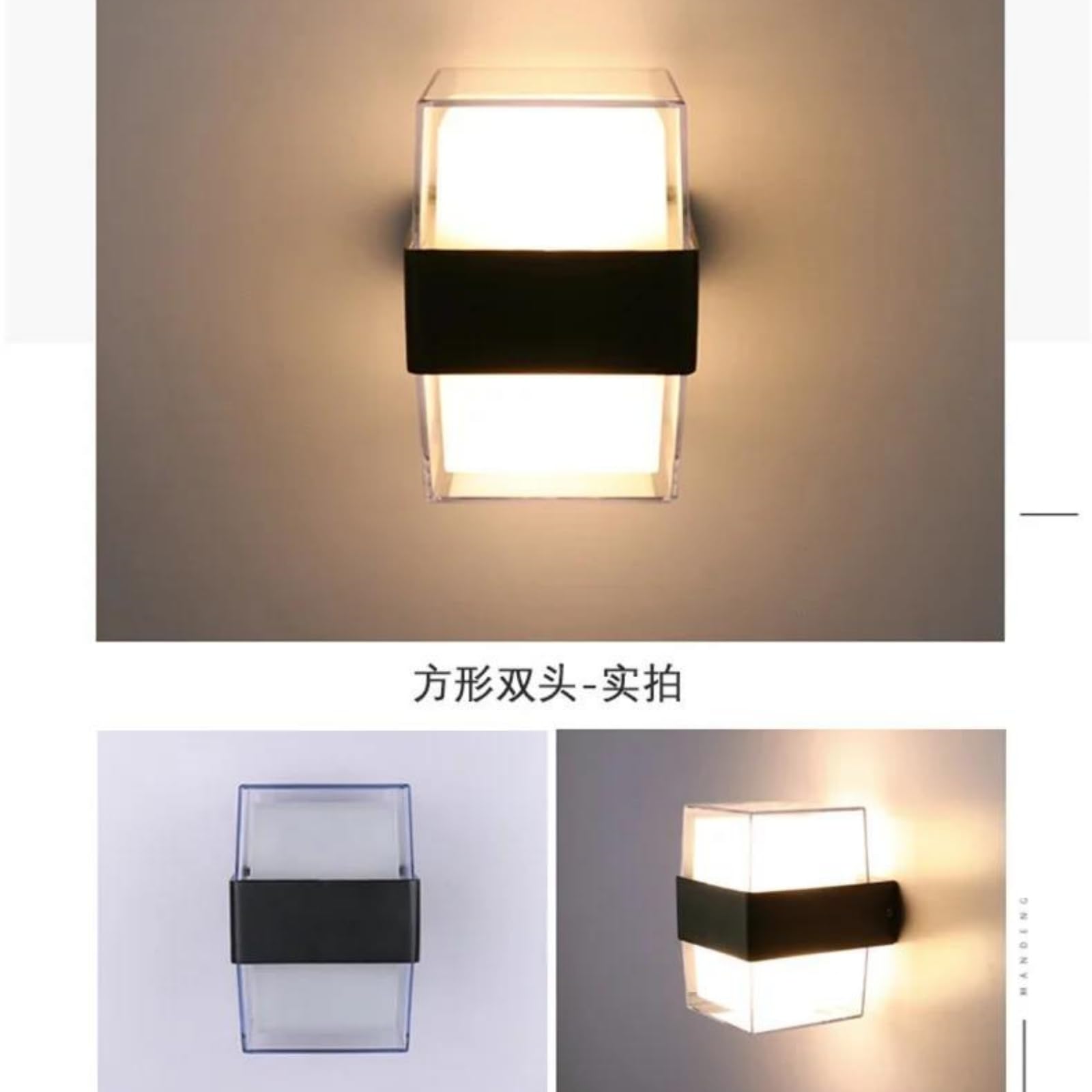 Zewnętrzna wodoodporna lampa ścienna LED Nordic Smart App Wifi Pilot Tuya Pokój z graffiti Dekoracja domu Oświetlenie wewnętrzne RGB,Warm light