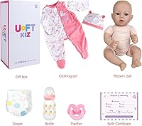 Vista 7 de UOFTKIZ Muñecas de bebé recién nacidas realistas de 18 pulgadas, muñeca Reborn de la vida real con cuerpo de tela, regalo para niños de más de 3 años