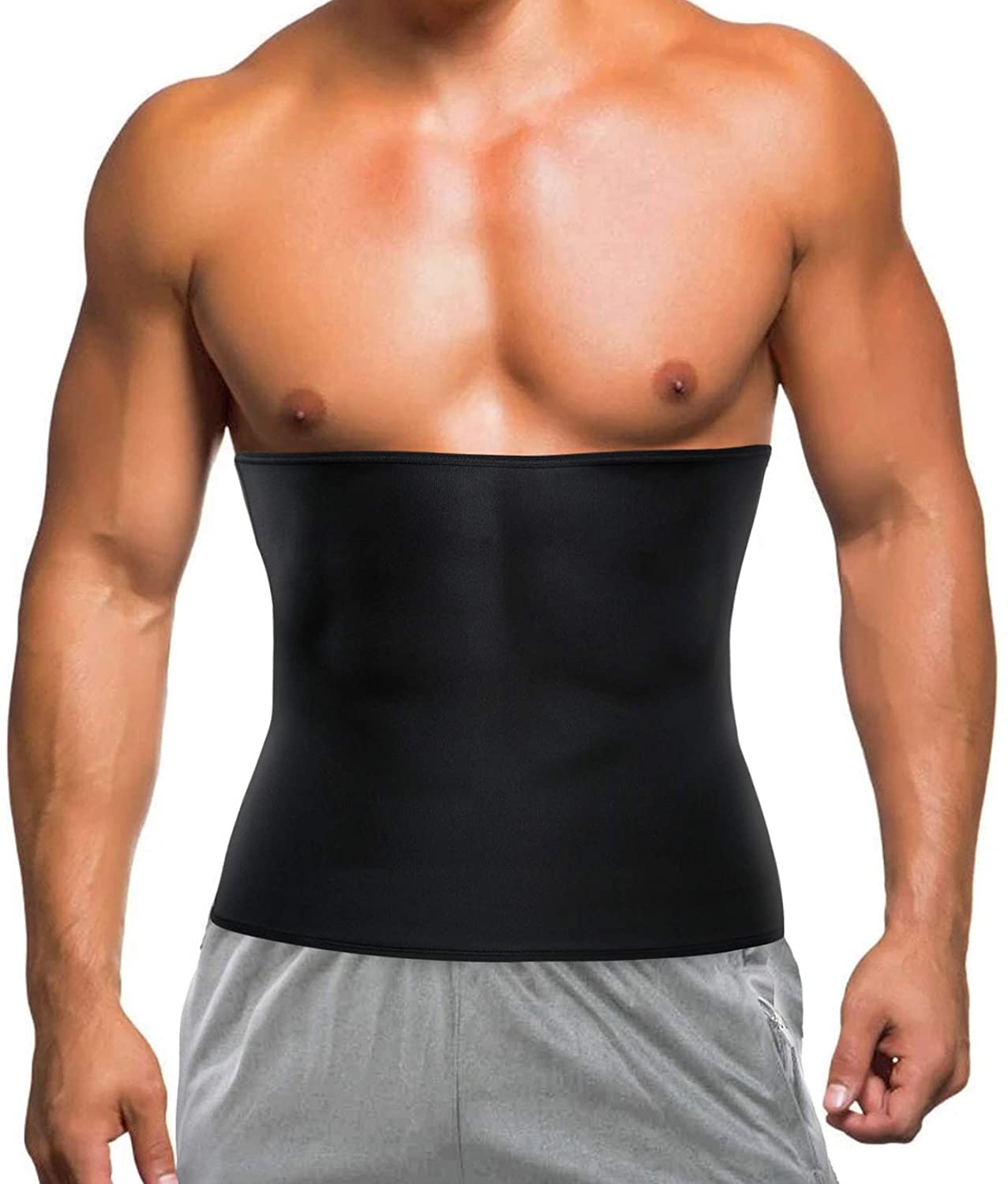 KUMAYES Ceinture de Sudation Homme Amincissante Ceinture Abdominale Respirante Gaine Amincissante Ventre Plat Fitness Sauna Minceur