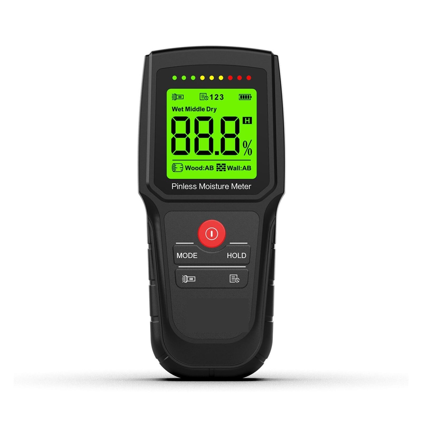 Mnmioio One Color Digital Moisture Tester, Hygrometer Digital Moisture Meter Carton Humidity Tester Wall Timber Damp Detector Non-Destructive