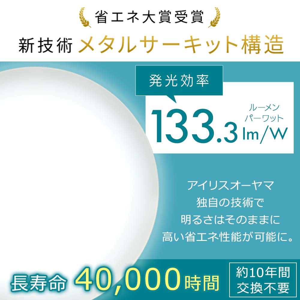 Amazon | アイリスオーヤマ シーリングライト 音声操作 LED ~12畳 調光 