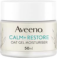 Aveeno Face Calm+Restore Oat Gel Moisturiser (1x 50ml), Face Moisturiser to Instantly Soothe and Replenish the Skin's...