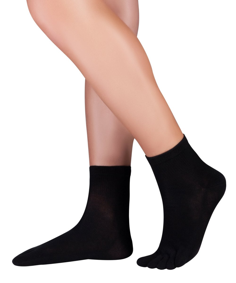 Knitido Dr. Foot Silver Protect | Antimicrobial Ankle Toe Socks with Silver Thread, Size:UK 11.5-14 (EU 47-50), Colours:black (001)