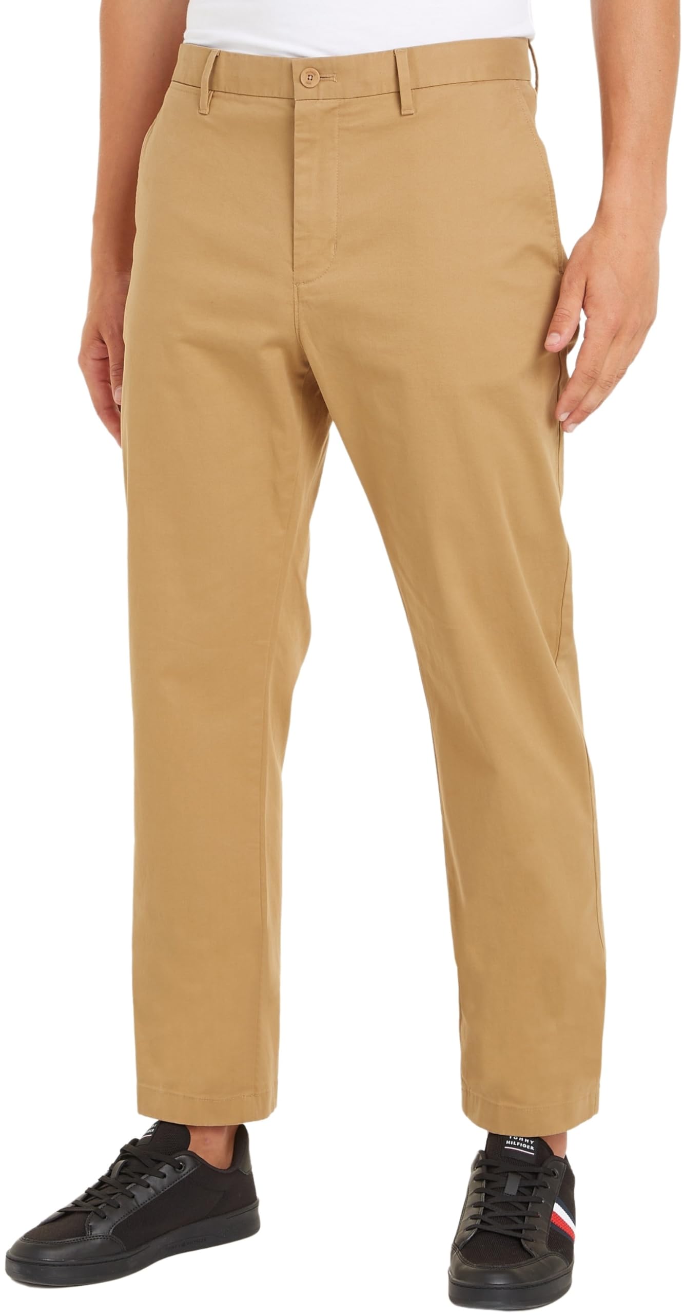 Tommy Hilfiger Men's Mercer Essential Twill Chino Classic Khaki 28W / 28L