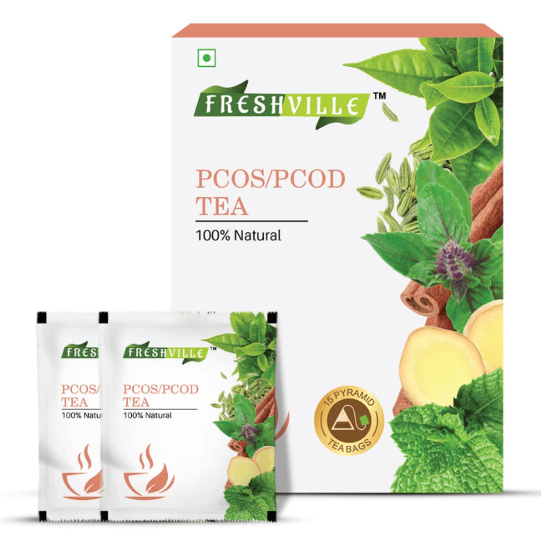 Freshville 100% Natural & Herbal Whole Leaves PCOS & PCOD Green Tea | Helps in Hormone Balance, Periods and Weight Management | Loose Leaves Green Tea Bags - 15 Bags (B0BQF62FPQ) Amazon Price History, Amazon Price Tracker